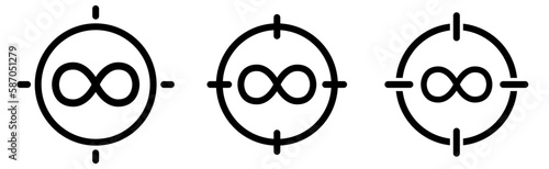 Infinity icon in target crosshair
