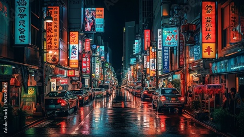 Electric Nights in Shinjuku, Tokyo © Digital Dreamscape