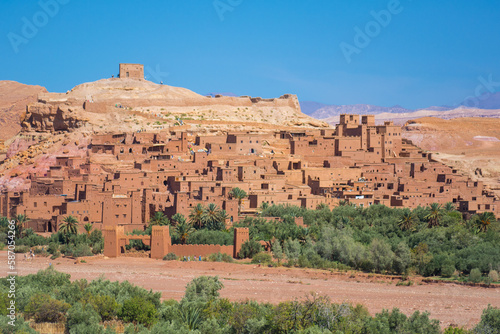 Old moroccan castle from red clay. Place for Aladdin story