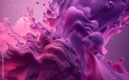 Soft purple and pink fluid background, Generative AI