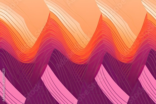 background image that features a series of jagged lines in shades of pink, purple, and orange, arranged in an irregular pattern Generative AI