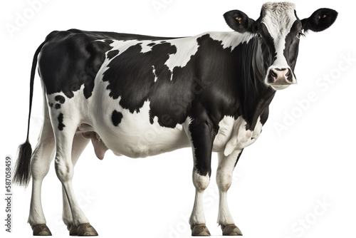 Dairy cow on transparent background