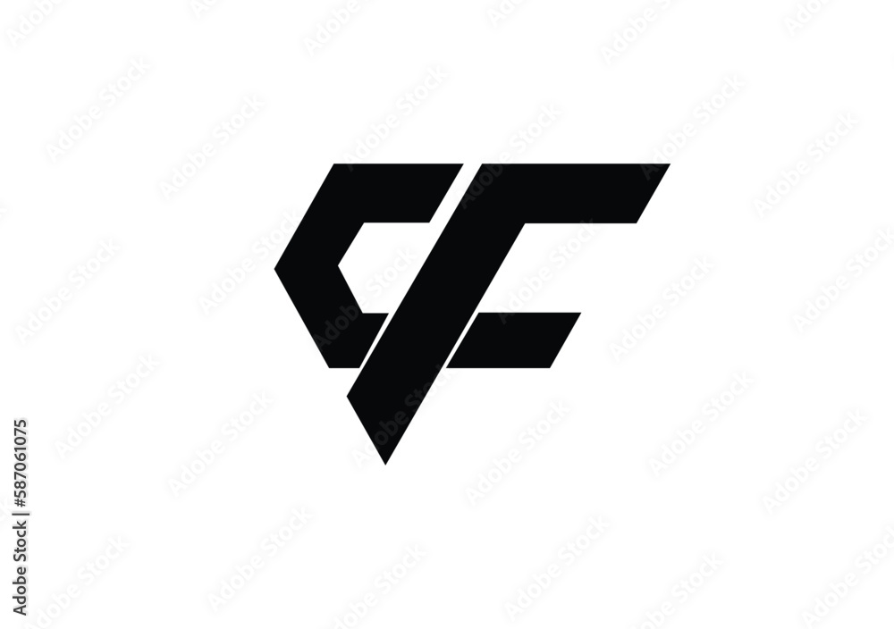 Obraz premium CF Logo Vector Design 