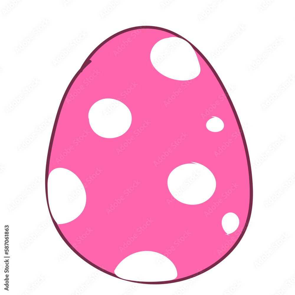 Happy Easter element set of funny rabbit animals, eggs and floral decoration in cute cartoon style. Flat hand drawn icon