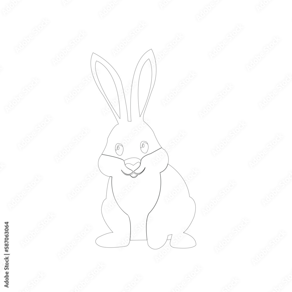 Obraz premium easter bunny with eggs