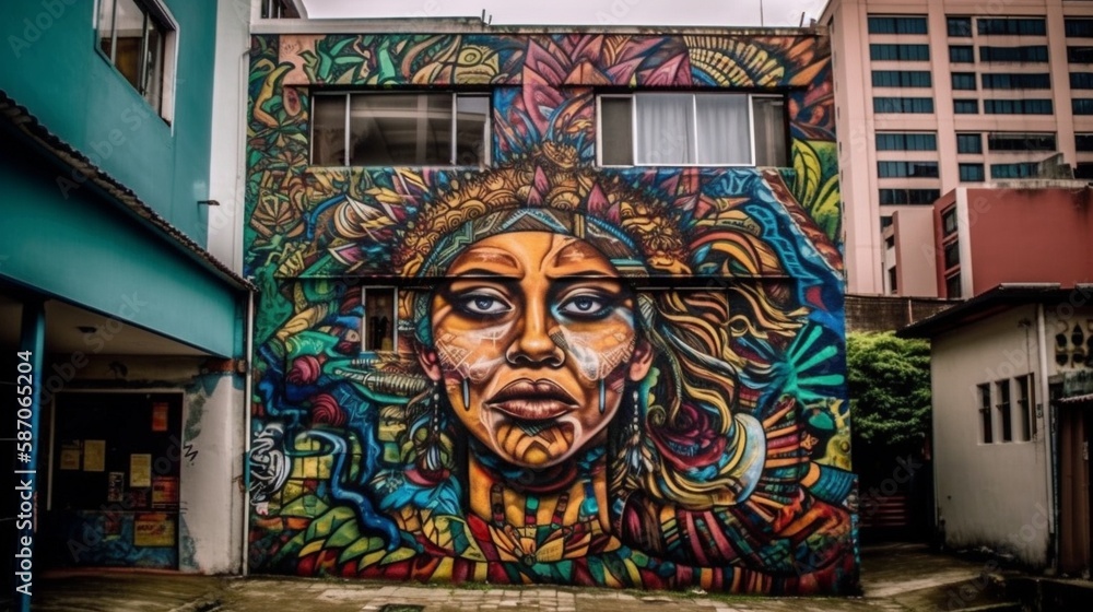 Obraz premium AI Colombian Festivities Through the Eyes of Imagination: Captivating, Magical, and Vibrant Photographs That Will Transport You to a World of Fantasy and Wonder