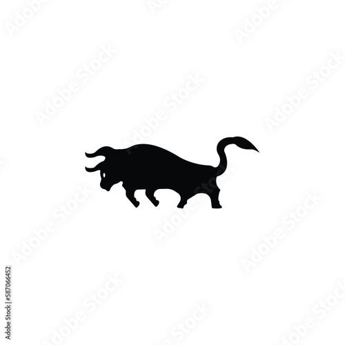 Bull animal vector logo template design