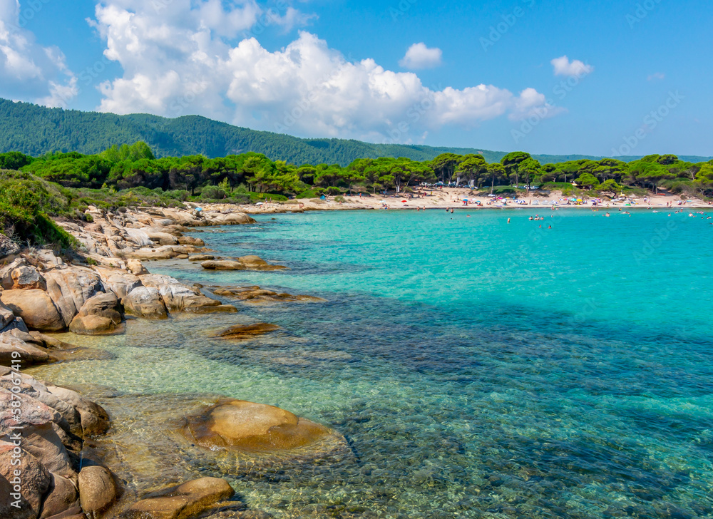 Karydi beach in Vourvourou, Sithonia peninsula, Chalkidiki, Greece