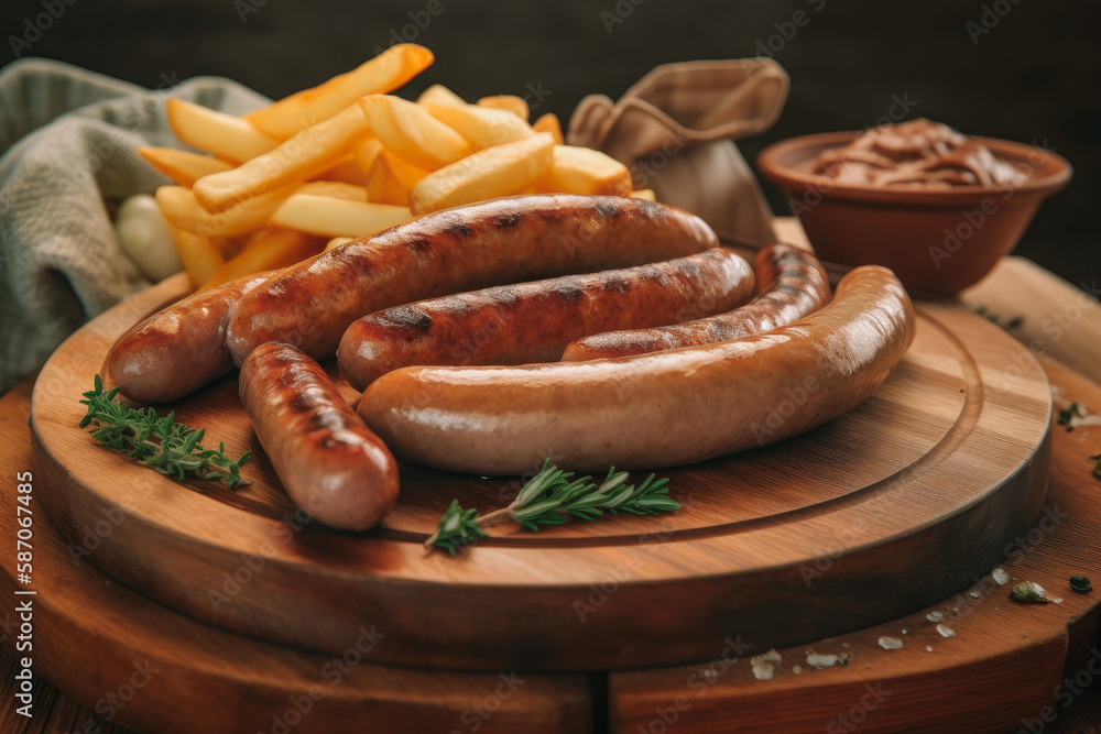 delicious German sausage platter delicious German sausage platter