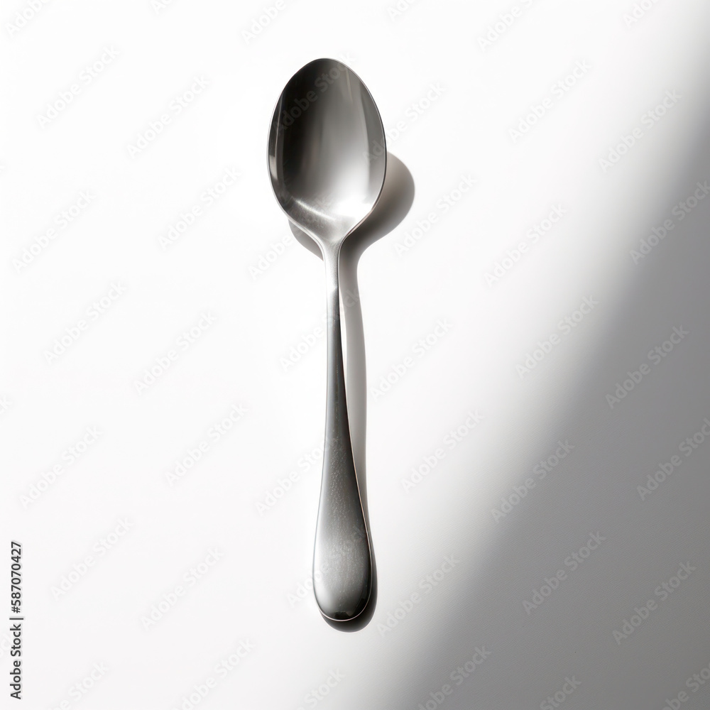 silver spoon isolated on white background silver spoon isolated on white background