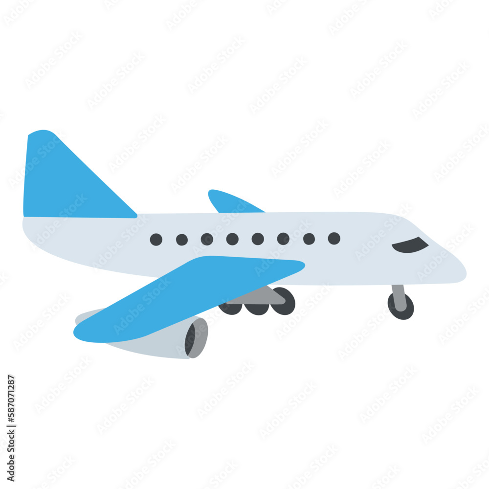 Plane emoji airplane icon color illustration isolated vector logo sign ...