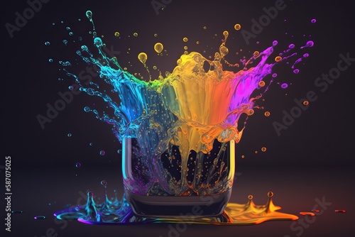 Splashes of different colors