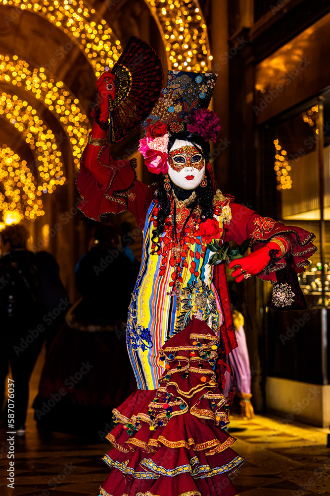 Karnevalsnacht in Venedig Italien
