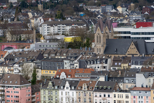Fototapeta Naklejka Na Ścianę i Meble -  Blick auf Wuppertal vom Dach des Gaskessels