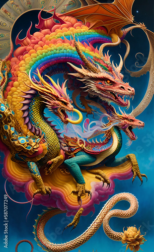 Dragon created with Generative Al technology © Grafititee