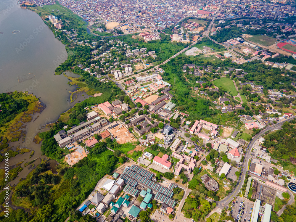 Aerial images of the University of Lagos, Nigeria