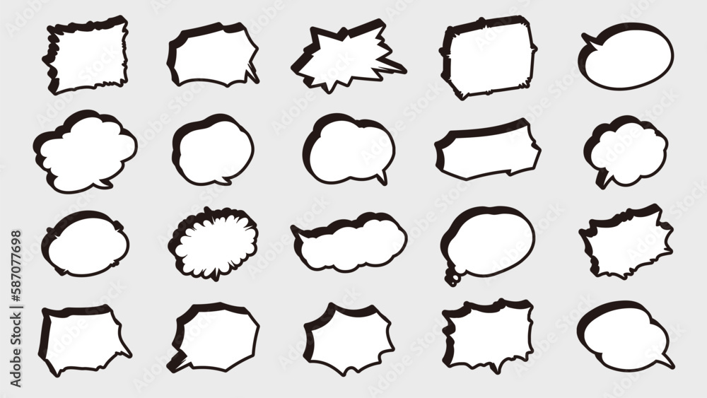 Fototapeta premium 色々な形の吹き出し