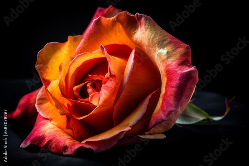 Fototapeta Naklejka Na Ścianę i Meble -  Rose on a dark background