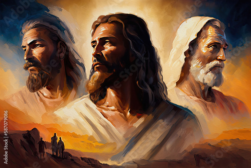 Transfiguration Of Jesus on the mountain, generative ai