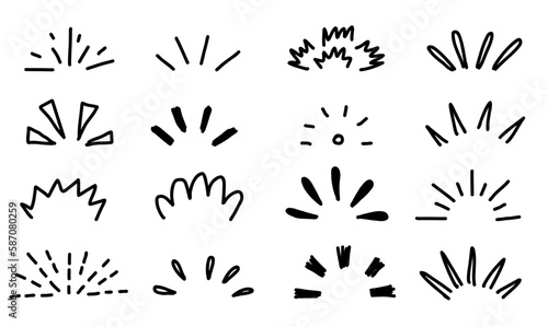 Doodle pop shine line elements