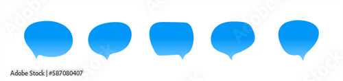 Speech bubble quote icon set, vector illustration.