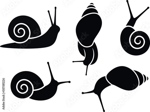 Grape snail logo. Isolated grape snail on white background
