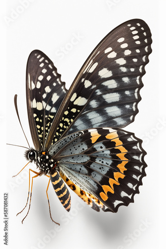 butterfly on a white background. Generative AI,