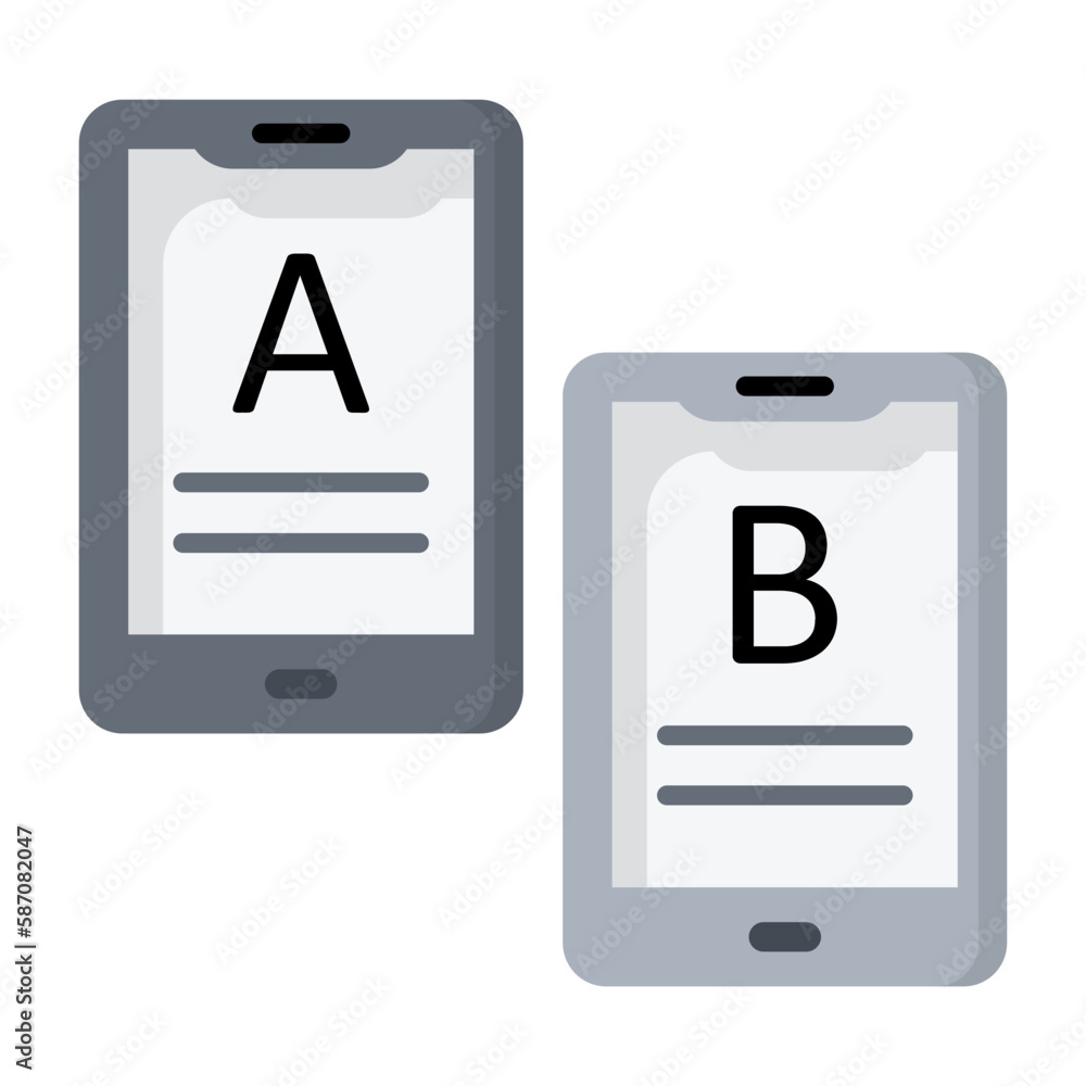 AB Testing Flat Icon AB Testing Flat Icon