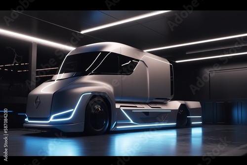 Futuristic Truck Concept Design by generative ai © Arisctur