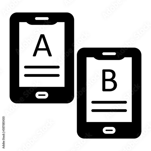 AB Testing Glyph Icon