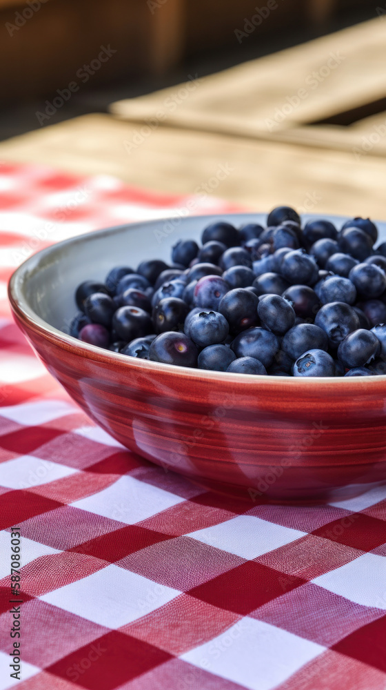 A bowl with blueberries A bowl with blueberries