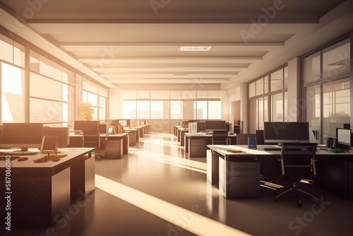 Open Office, Co Working Space or Callcenter, made with generative AI and reworked