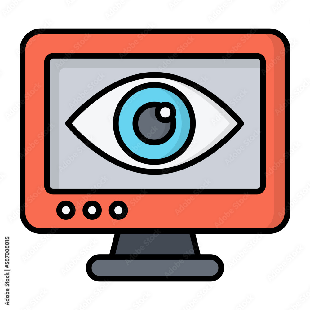 Visual Development Line Color Icon Visual Development Line Color Icon