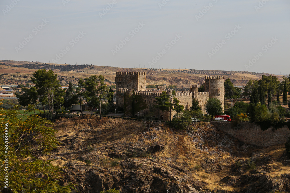 Panoramic view of the Castle of San Servando in Toledo