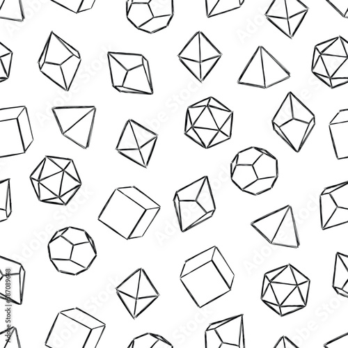 Seamless pattern of dice for board games.