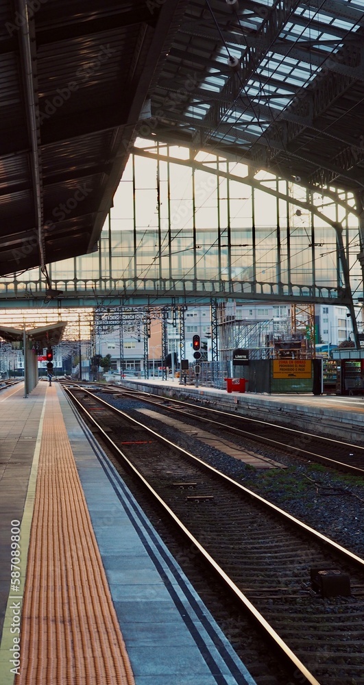 railway station platform, Santiago de Compostela, Spain
