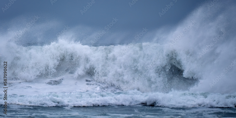 large waves at chapel Porth cornwall england uk large waves at chapel Porth cornwall england uk