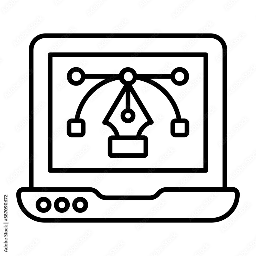 Web Design Outline Icon Web Design Outline Icon