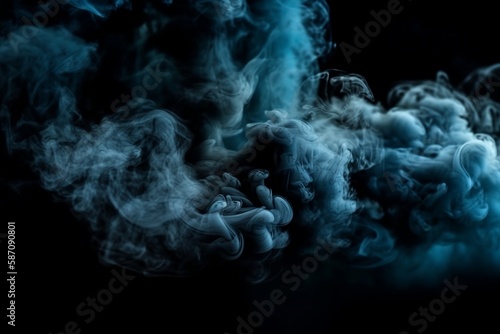 A Night Sky Poster Design with Smoke and Clouds
