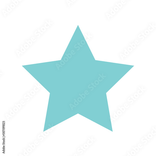 Blue star icon on white background