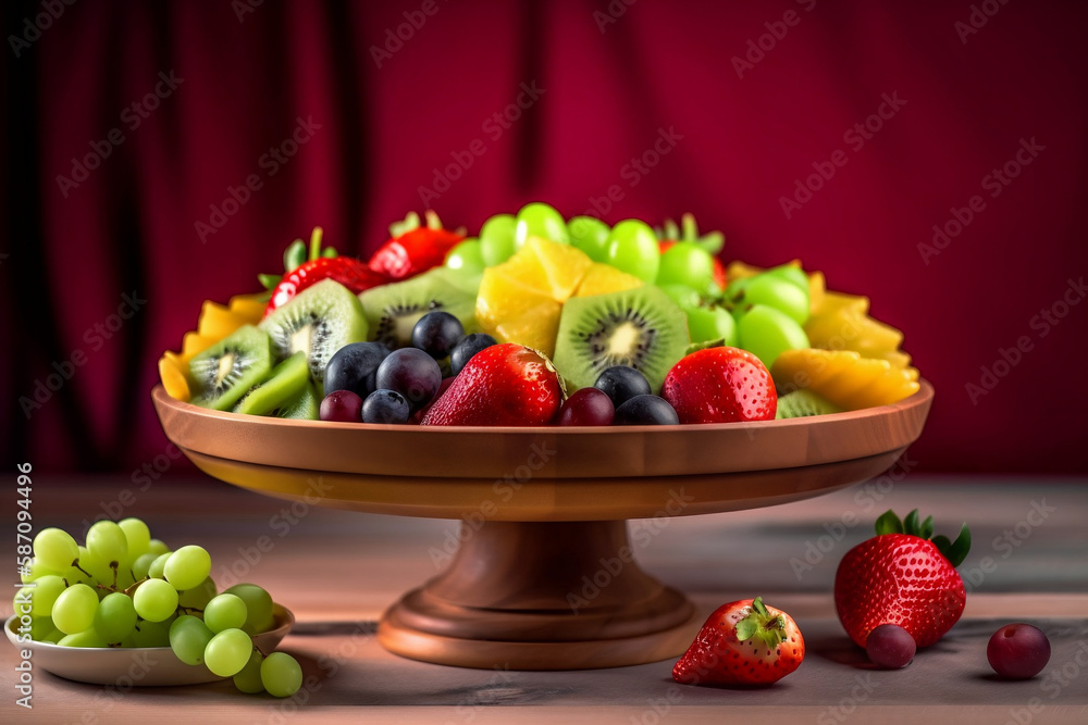fresh and fruity: a vibrant fruit salad to wake up your taste buds, start your day right, delicious breakfast options to satisfy every craving. generative ai fresh and fruity: a vibrant fruit salad to wake up your taste buds, start your day right, delicious breakfast options to satisfy every craving. generative ai