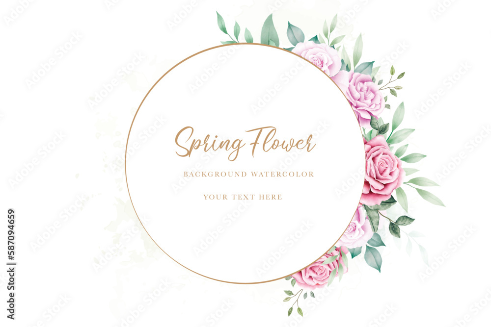  hand drawn  floral wreath and background design