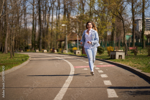 Wallpaper Mural Pakistani young woman in a park, springtime Torontodigital.ca