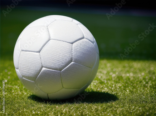 soccer ball / football on a grass background © Nikodem