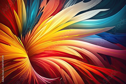 vibrant and colorful abstract background image that embodies energy and movement   Generative AI