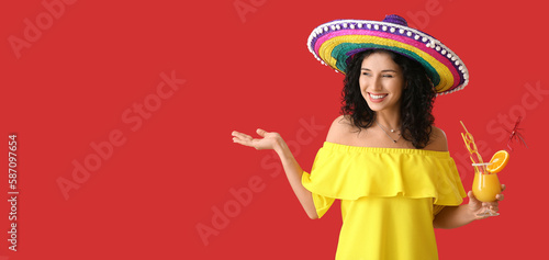 Beautiful woman in sombrero...