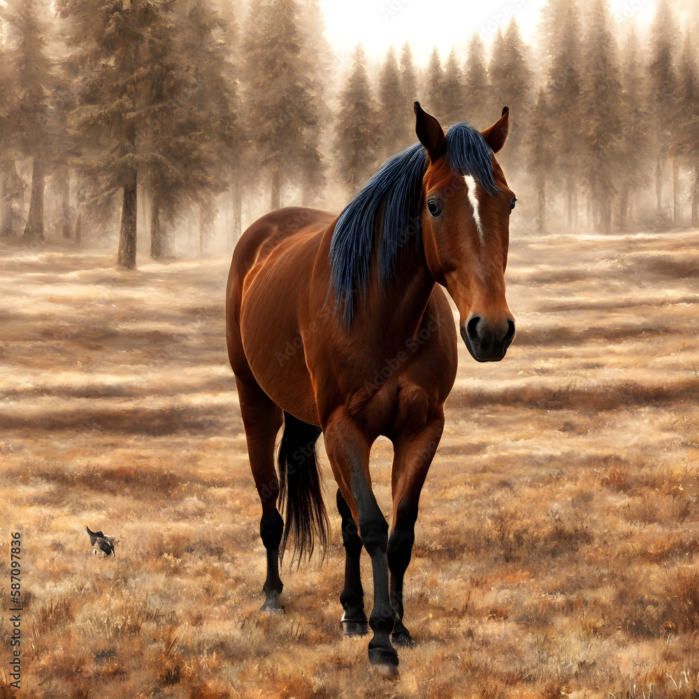 Horse in the meadow Generative Art Horse in the meadow Generative Art