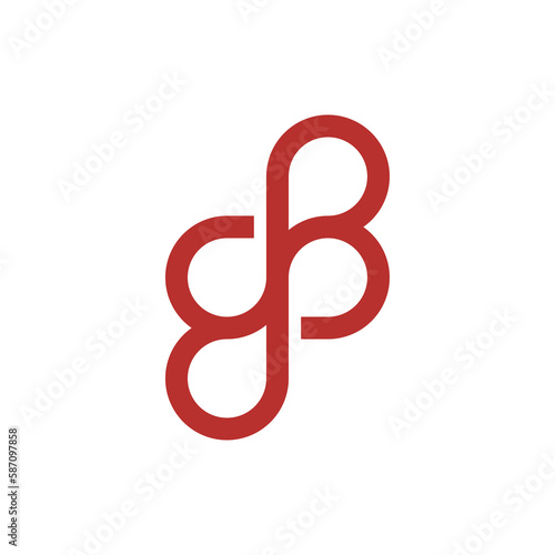 ABSTRACT LETTER BB MODERN MINIMALIST LOGO DESIGN
