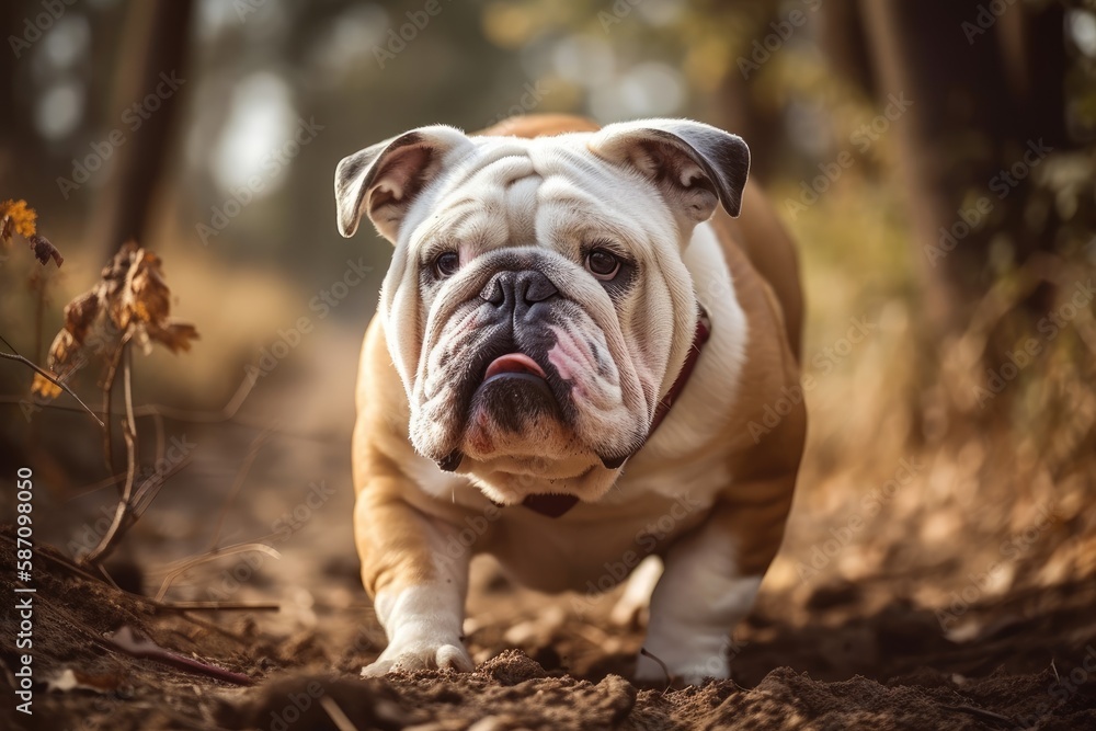 English Bulldog. Generative AI English Bulldog. Generative AI