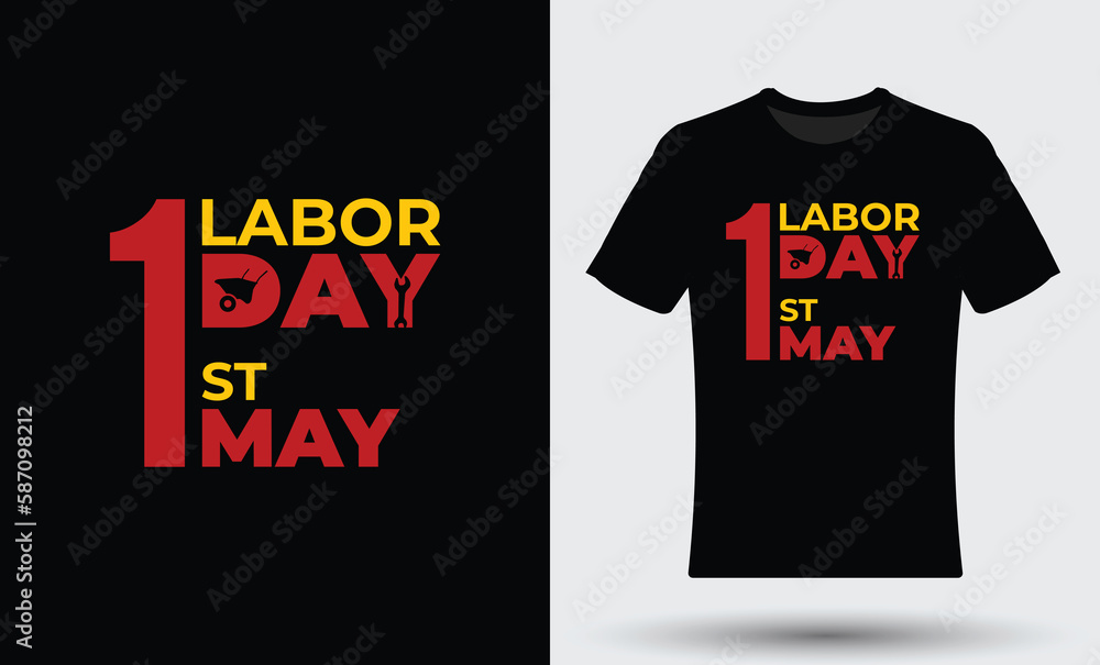 Naklejka premium Celebrating happy international labor day t shirt design